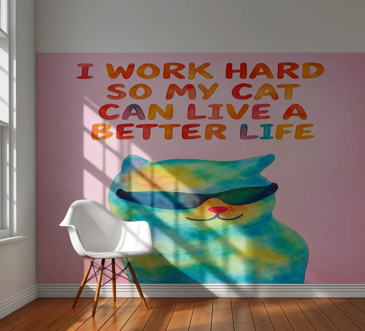 work hard so my cat can better life photo wallpaper by Mirage