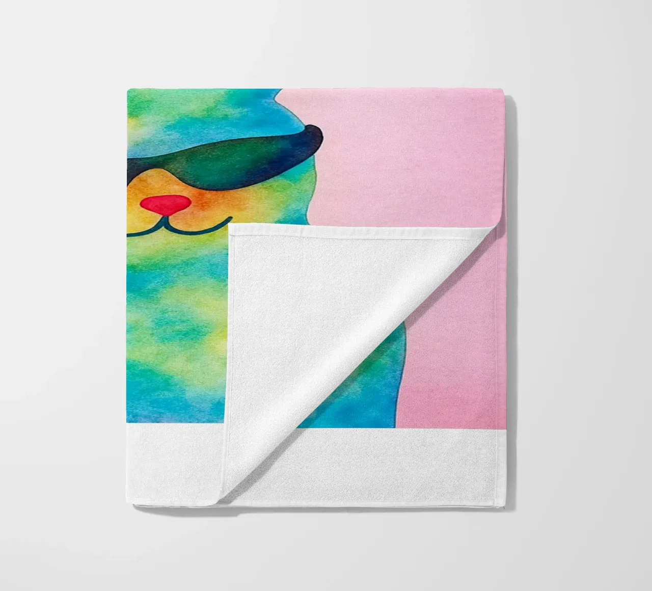 work hard so my cat can better life beach towel by Mirage