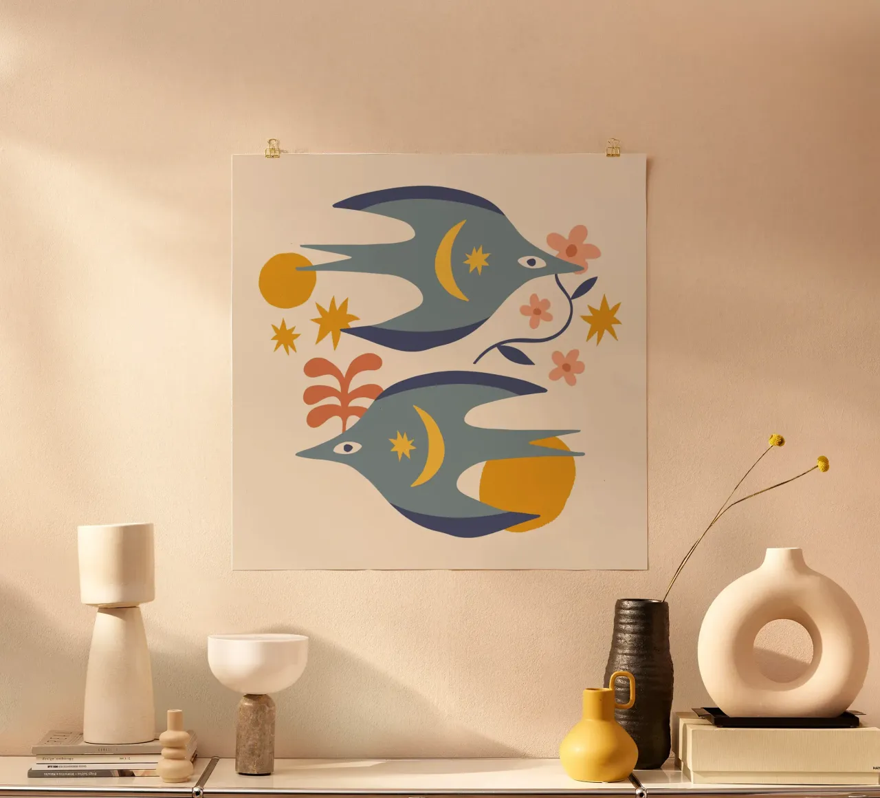 The Spirit Series No 25 poster con telaio in alluminio da treechild