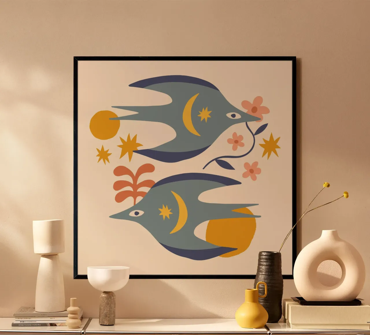 The Spirit Series No 25 poster con telaio in alluminio da treechild