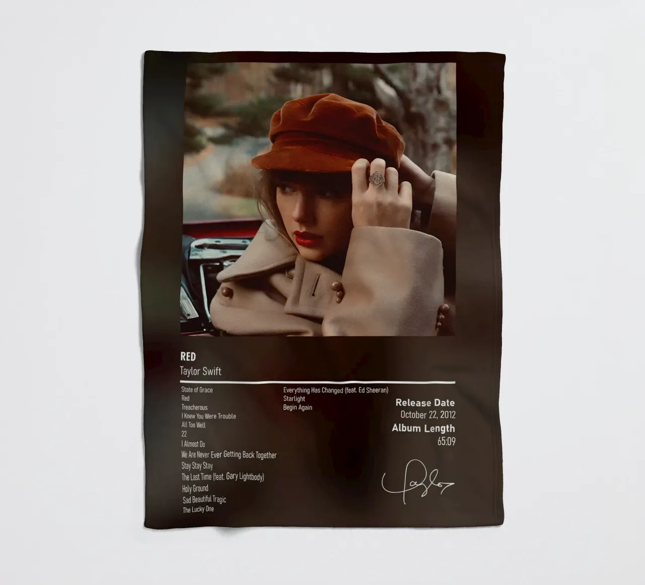Red (2012) by Taylor Swift coperta in pile da DGUnder