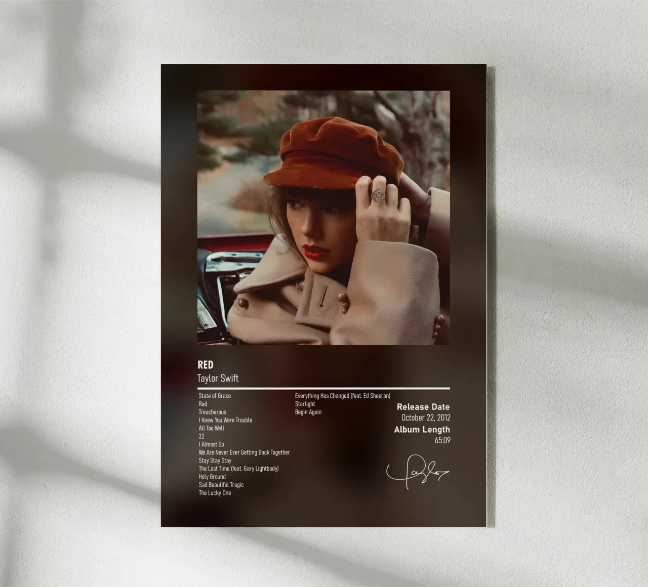 Red (2012) by Taylor Swift plexiglass da DGUnder