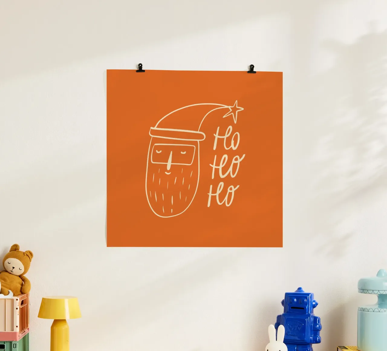 Happy Christmas No 01 poster con telaio in alluminio da treechild