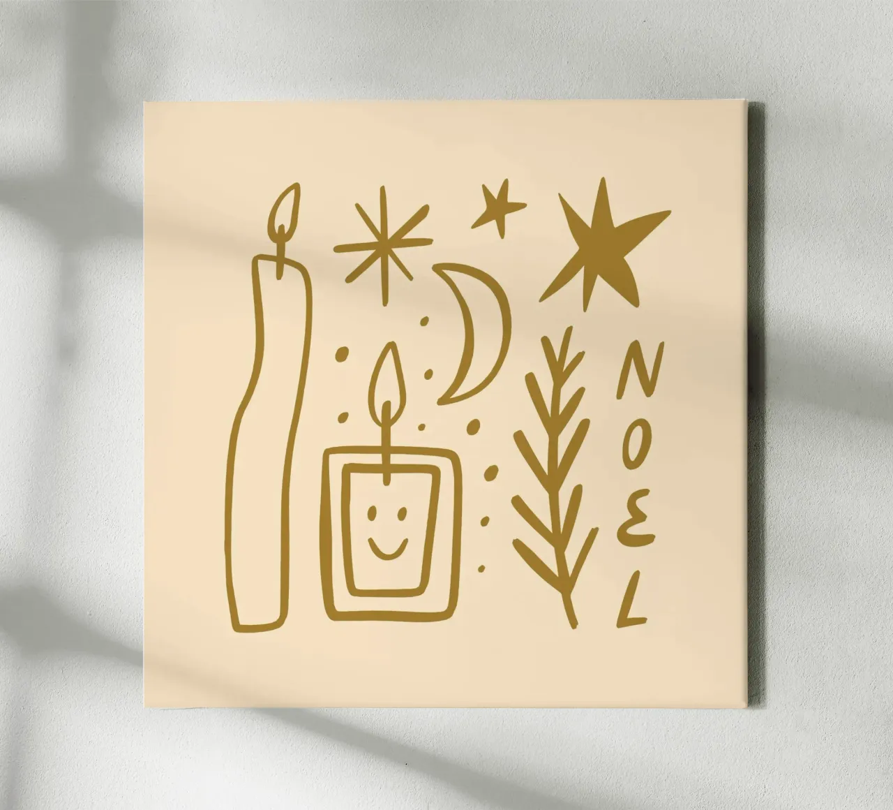 Happy Christmas No 02 canvas with Floater frame by treechild