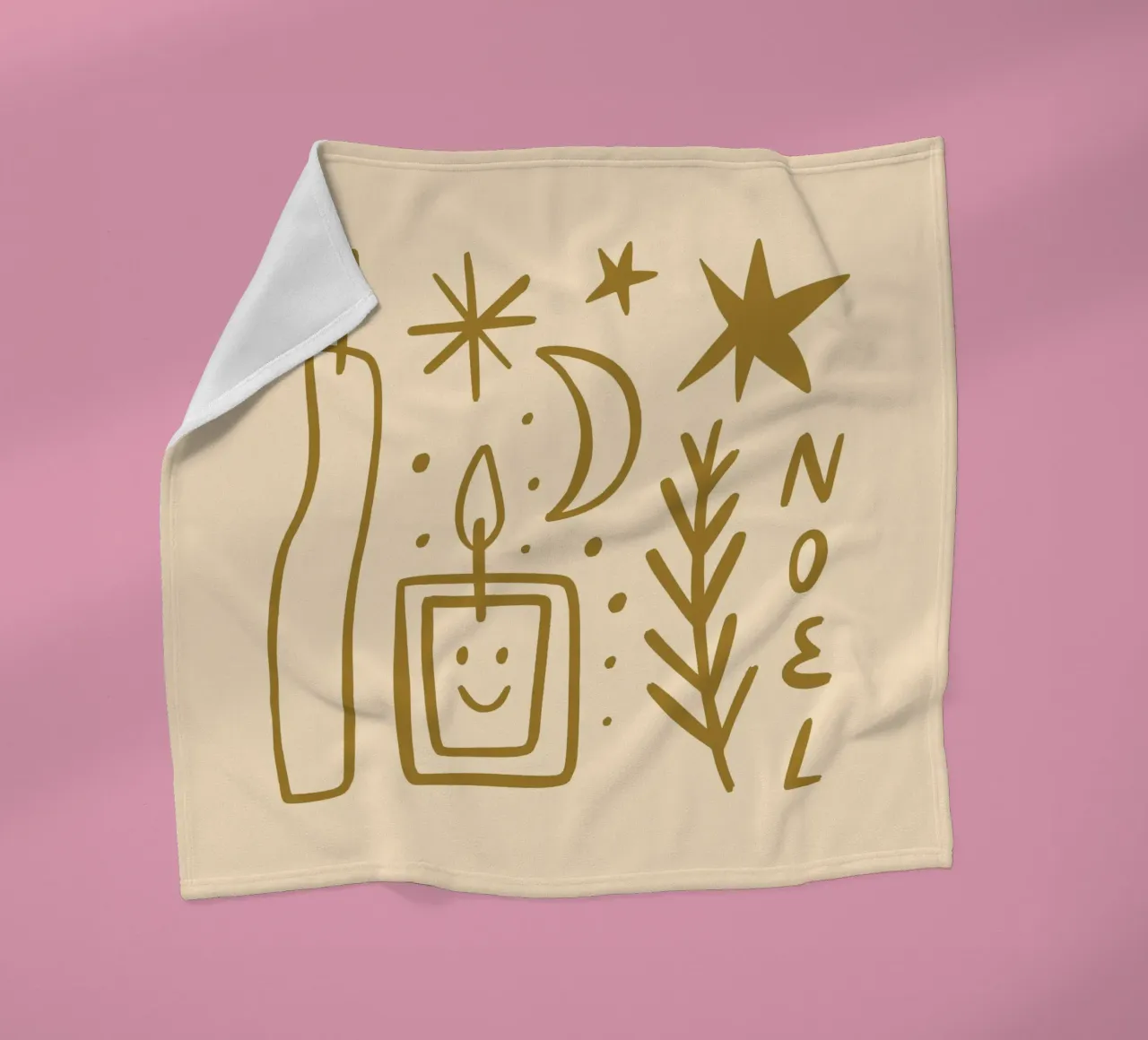 Happy Christmas No 02 coperta in pile da treechild
