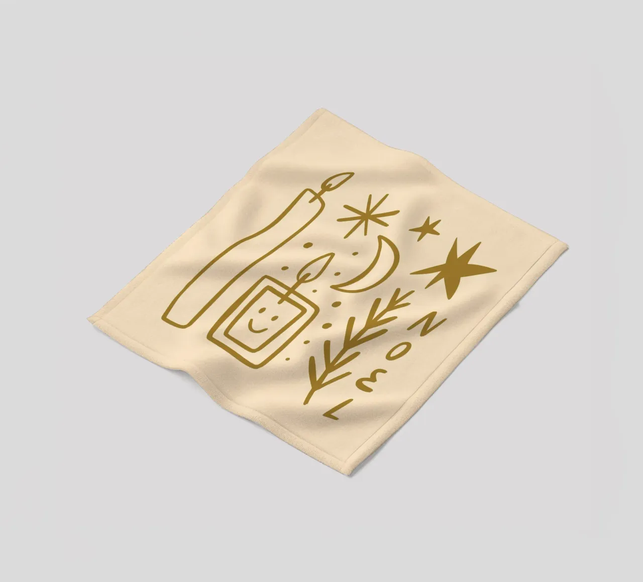 Happy Christmas No 02 coperta in pile da treechild