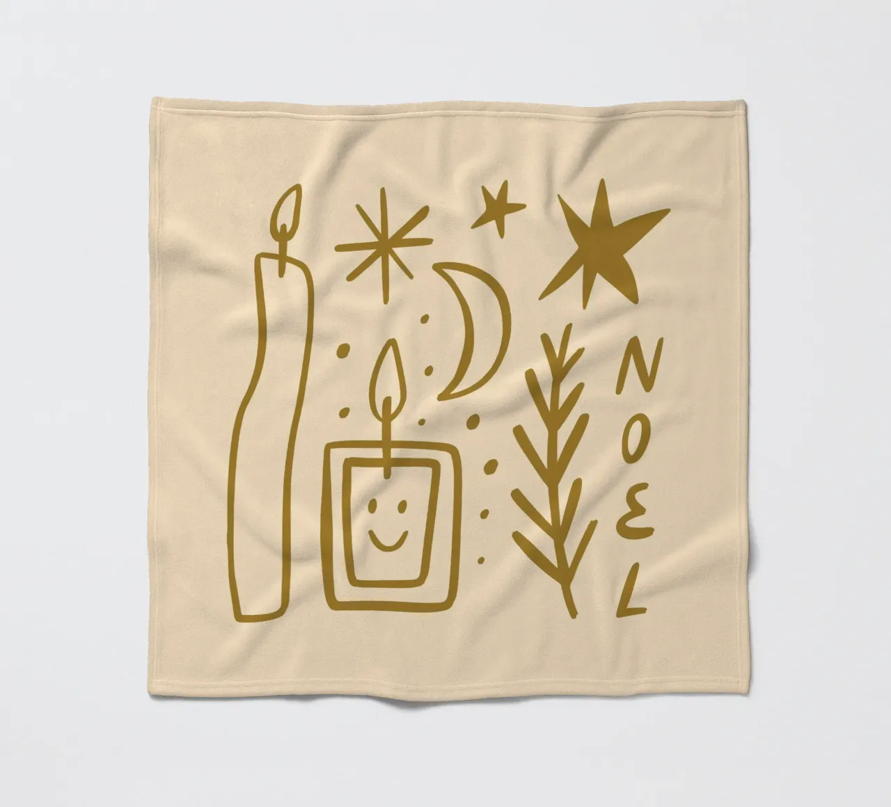 Happy Christmas No 02 coperta in pile da treechild