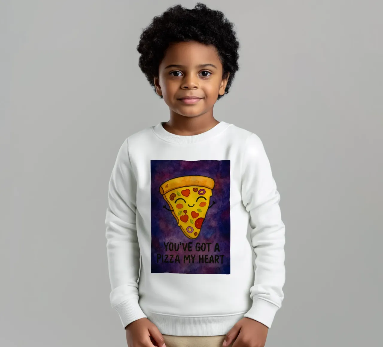 hai una pizza il mio cuore felpa bambino da Mirage