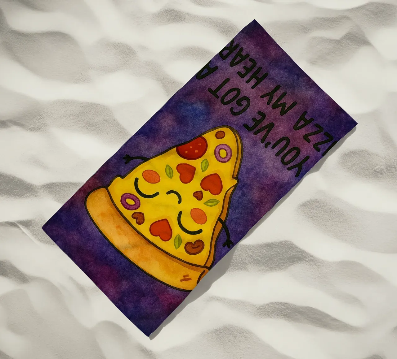 hai una pizza il mio cuore telo mare da Mirage