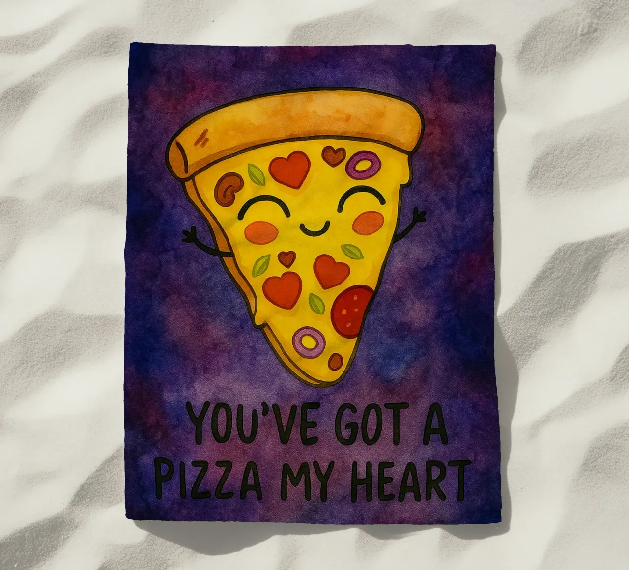 hai una pizza il mio cuore telo mare da Mirage