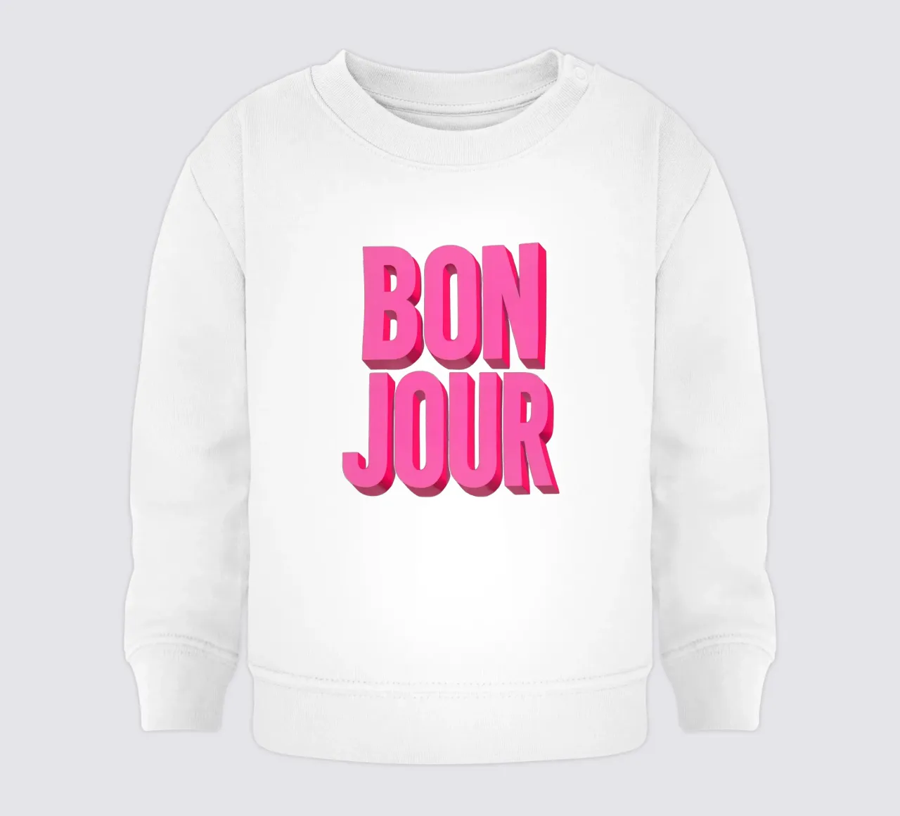 Typo Hello: Bonjour! felpa neonato da QuooodZ by MooodzArt