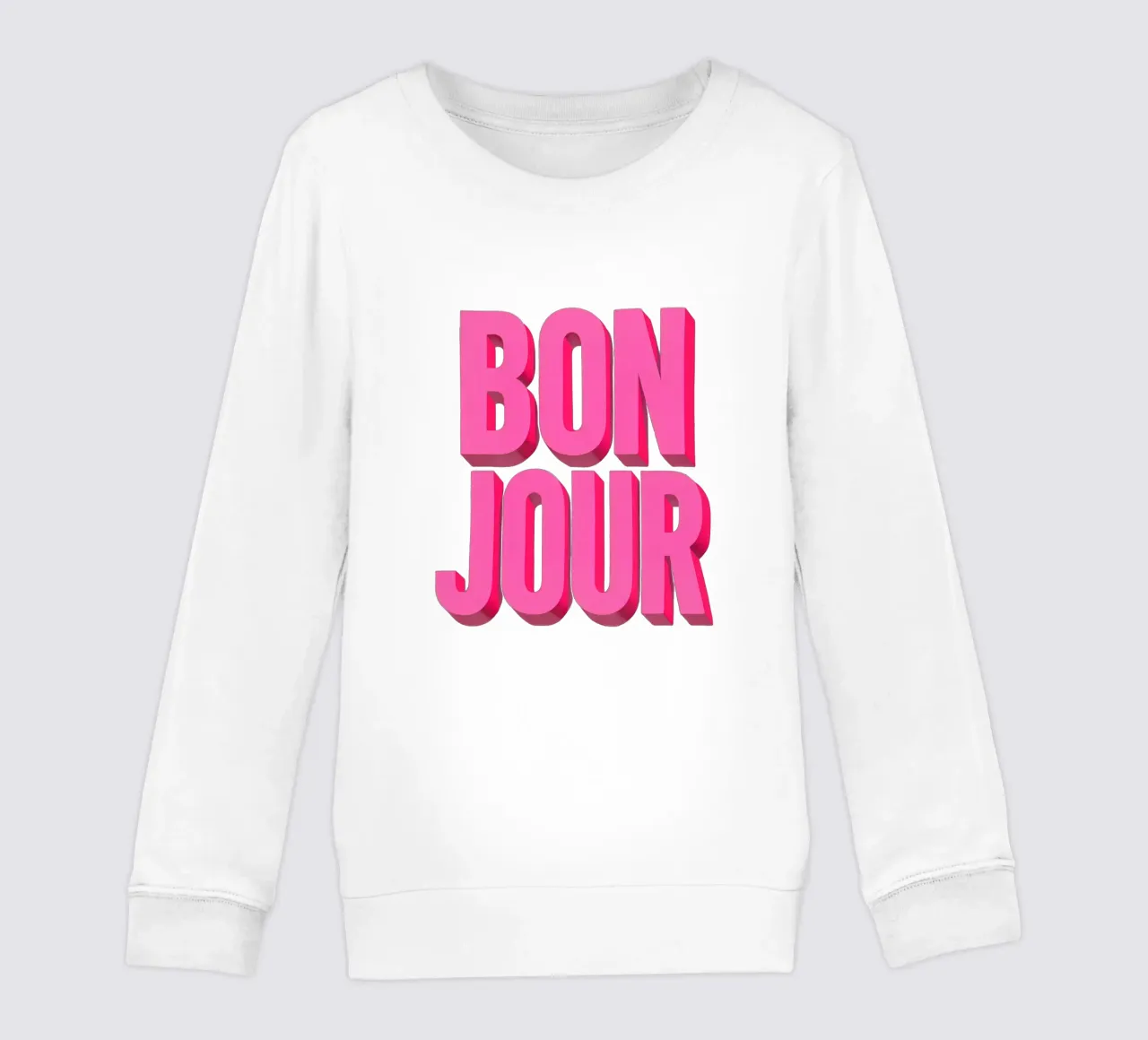 Typo Hello: Bonjour! felpa bambino da QuooodZ by MooodzArt