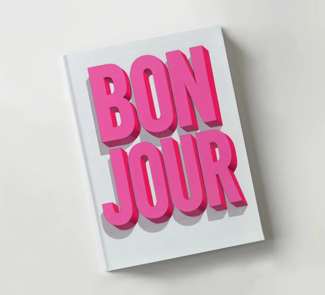 Typo Hello: Bonjour! notebook by QuooodZ by MooodzArt