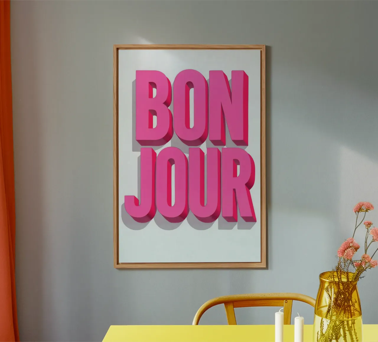 Typo Hello: Bonjour! forex-plaat van QuooodZ by MooodzArt