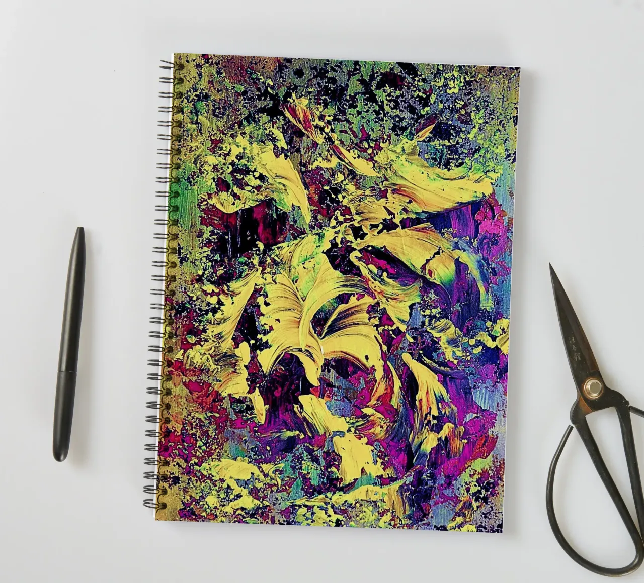 IDEAL GIFT 59 invers spiral notebook by Thierry Vobmann Abstract painting