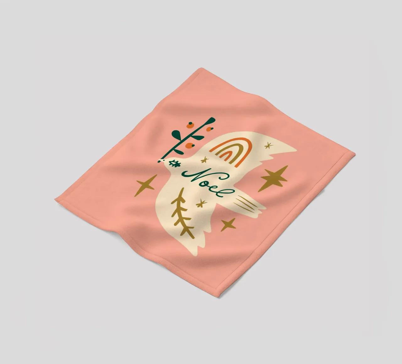 Happy Christmas No 04 coperta in pile da treechild