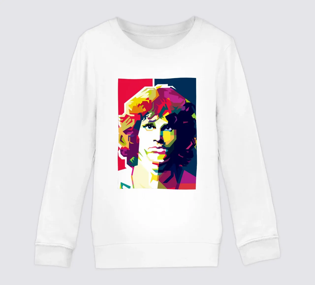 Jim Morrison Rock And Roll británico Arte WPAP sudadera para niño de Artkreator