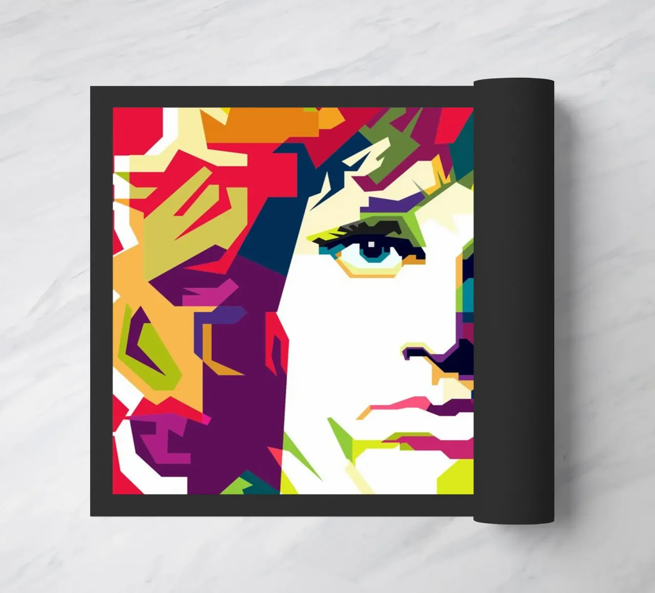 Jim Morrison Rock And Roll británico Arte WPAP felpudo de Artkreator