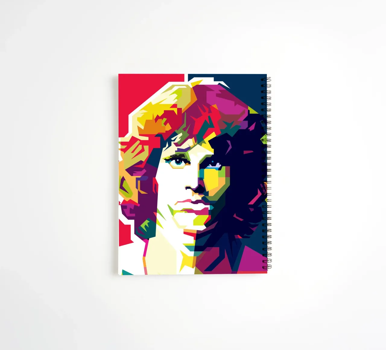 Jim Morrison British Rock And Roll Art WPAP spiral notebook by Artkreator