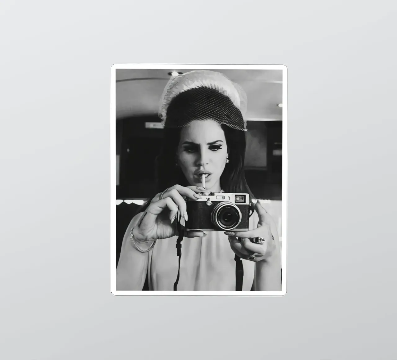 Rokerstijl Lana Del Rey Zwart Wit sticker van licongeilish