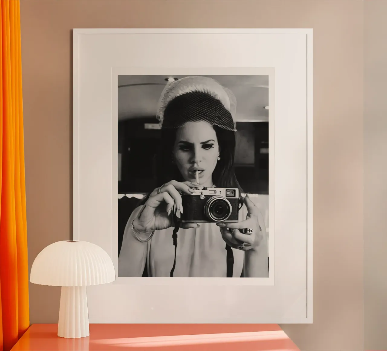 Stile fresco di fumo Lana Del Rey in bianco e nero carta hahnemühle da licongeilish
