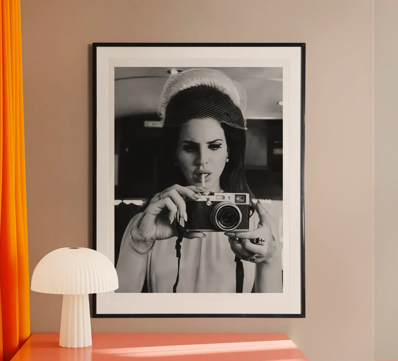 Stile fresco di fumo Lana Del Rey in bianco e nero carta hahnemühle da licongeilish