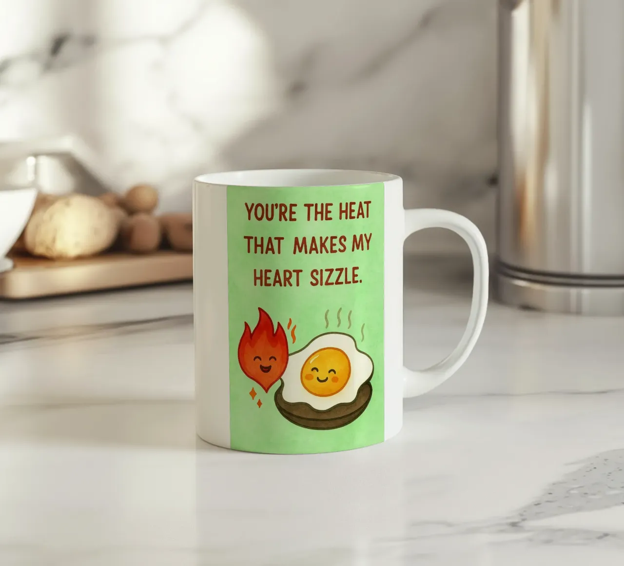 tu sei il calore che fa sfrigolare il mio cuore tazza in ceramica da Mirage