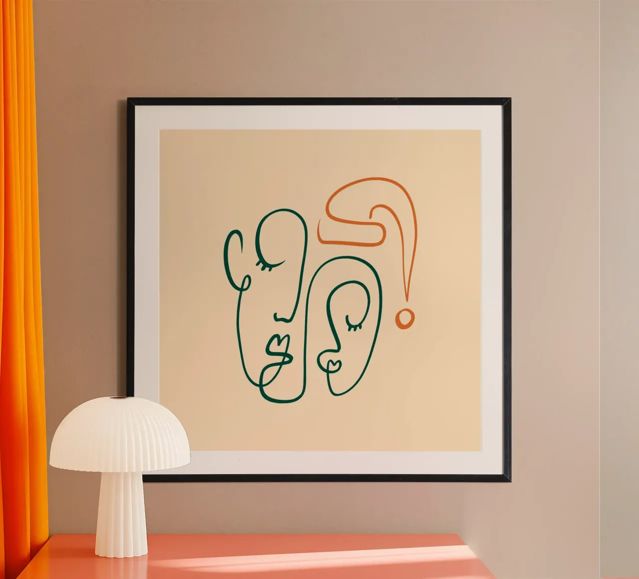 Happy Christmas No 06 poster con telaio in legno da treechild