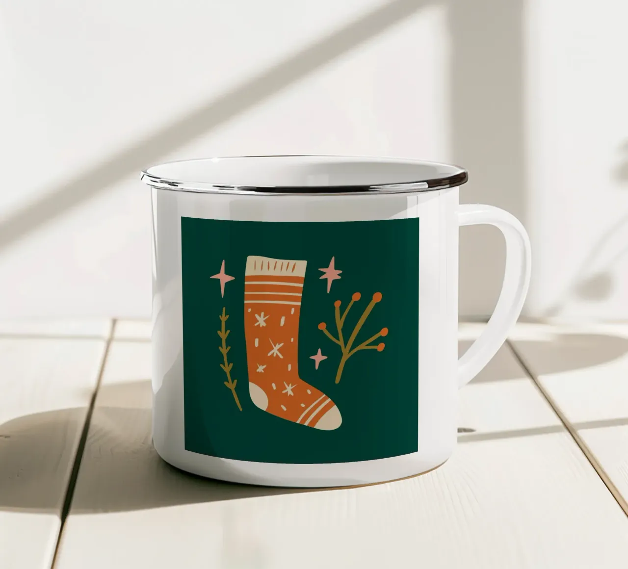 Happy Christmas No 07 tazza in smalto da treechild