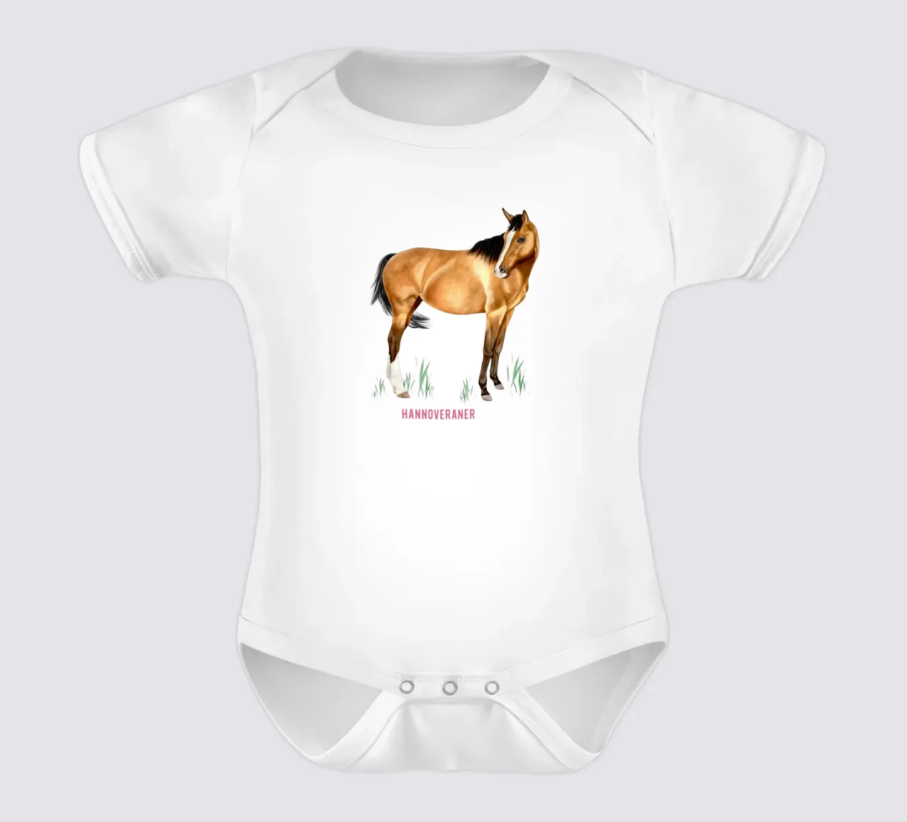 Hannoveraner body neonato maniche corte da Moonlit Illustrations