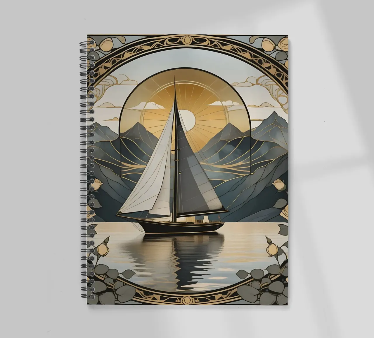 Sailboat_11 spiral notebook by Farb- und Blütenzauber by LK