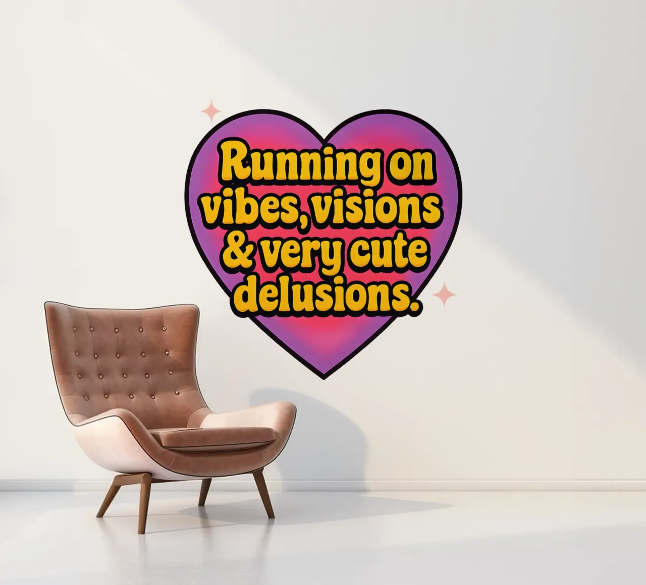 Running on Vibes, Visions en Very Cute Delusions papel para pared de Marie Rosedale
