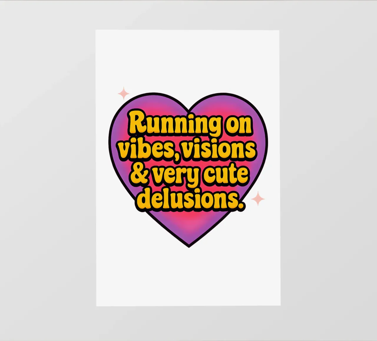 Running on Vibes, Visions en Very Cute Delusions telo in pvc da Marie Rosedale
