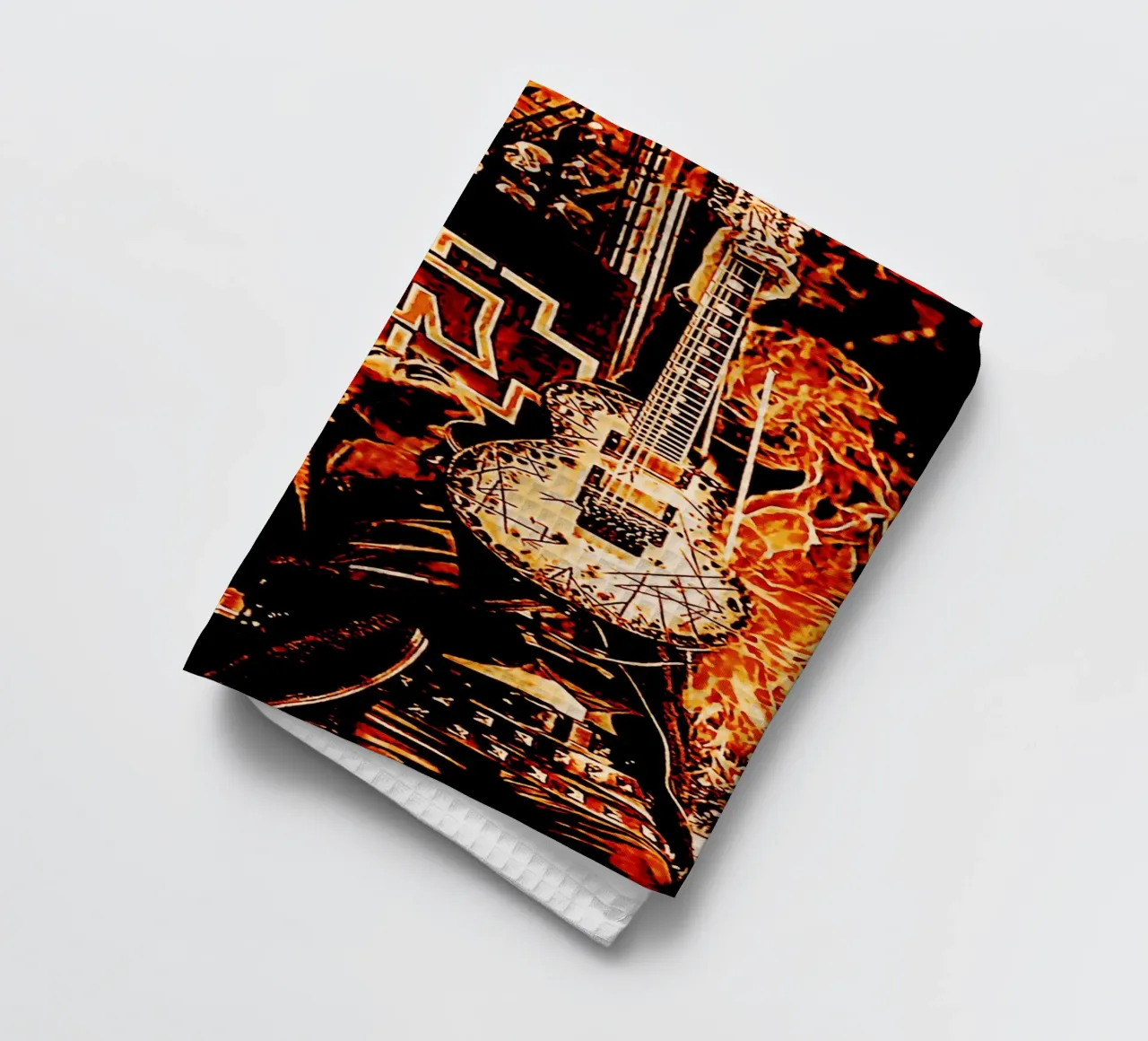 rammstein band music 4 tea towel by music soul