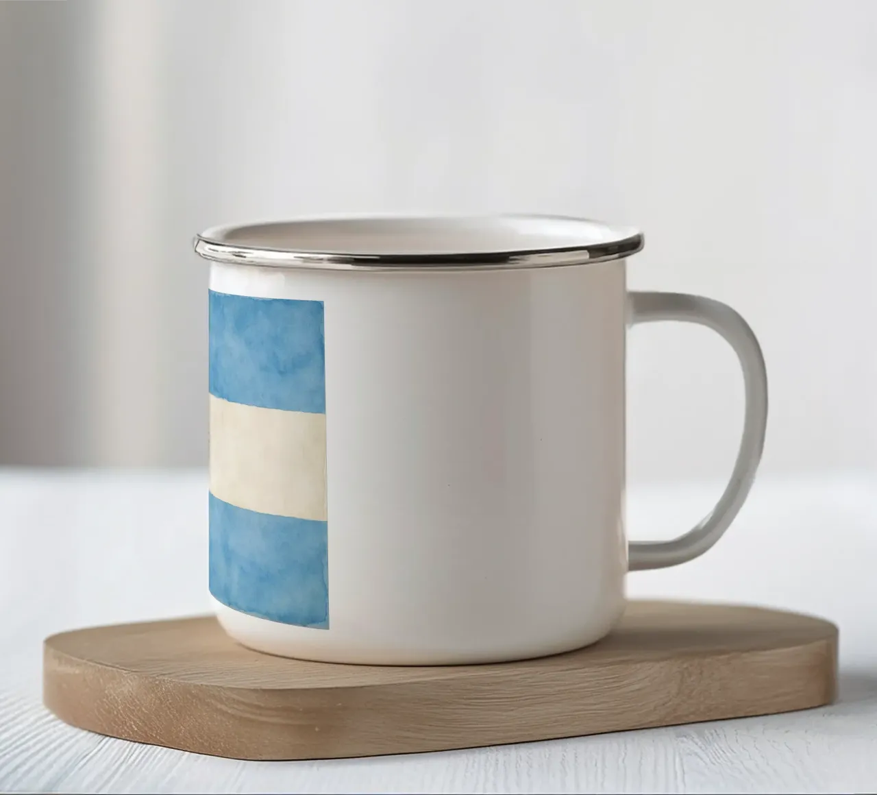Peinture du drapeau argentin mug en émail de Kania