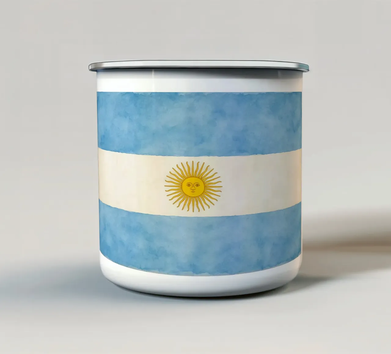 Peinture du drapeau argentin mug en émail de Kania