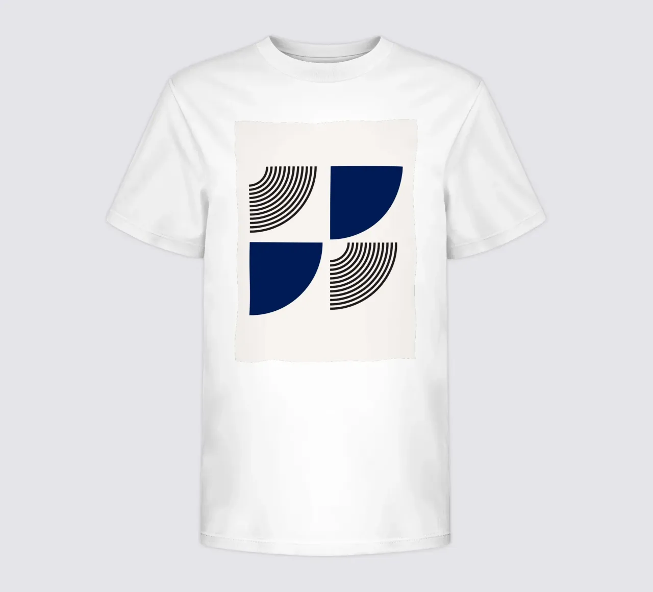 Bauhaus Kreissegmente – Navy & Line Art Kinder T-Shirt von Studio Vibe