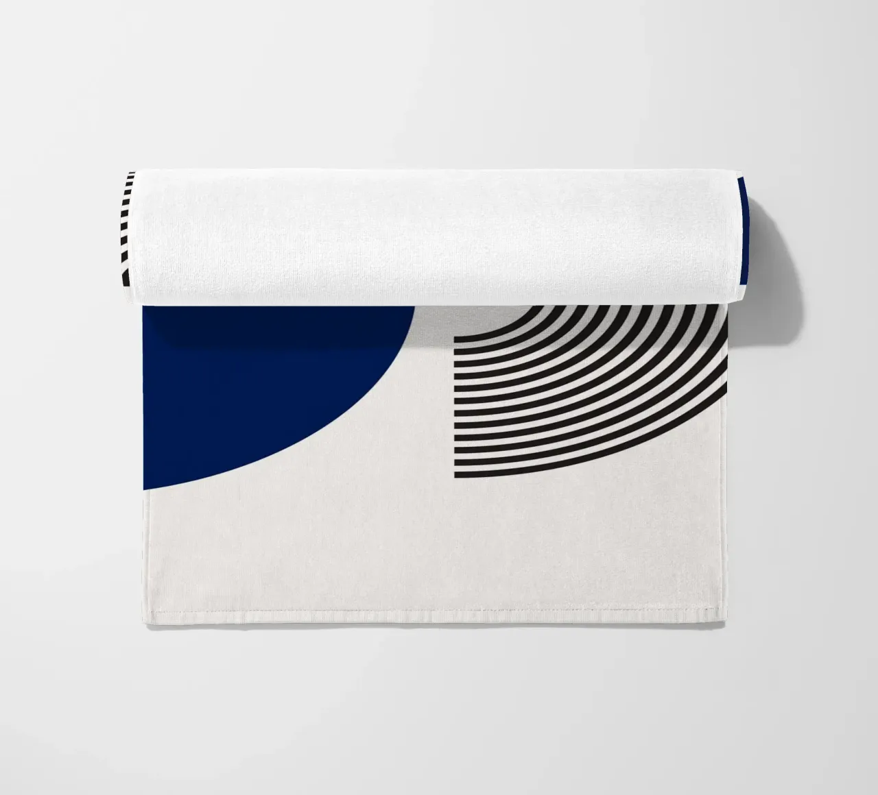 Segmenti di cerchio Bauhaus - Navy & Line Art telo mare da Studio Vibe