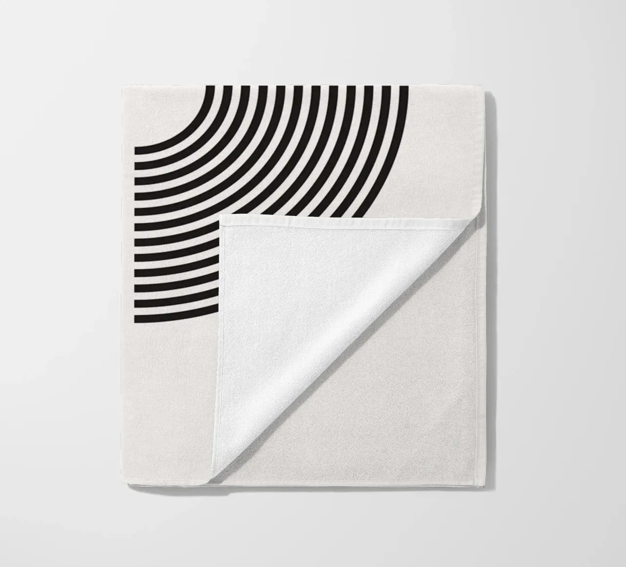 Segmenti di cerchio Bauhaus - Navy & Line Art telo mare da Studio Vibe