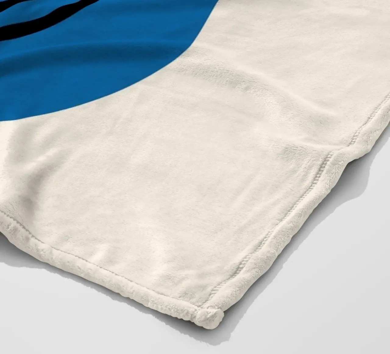 Linea Bauhaus a semicerchio - Grafica blu e nera coperta in pile da Studio Vibe