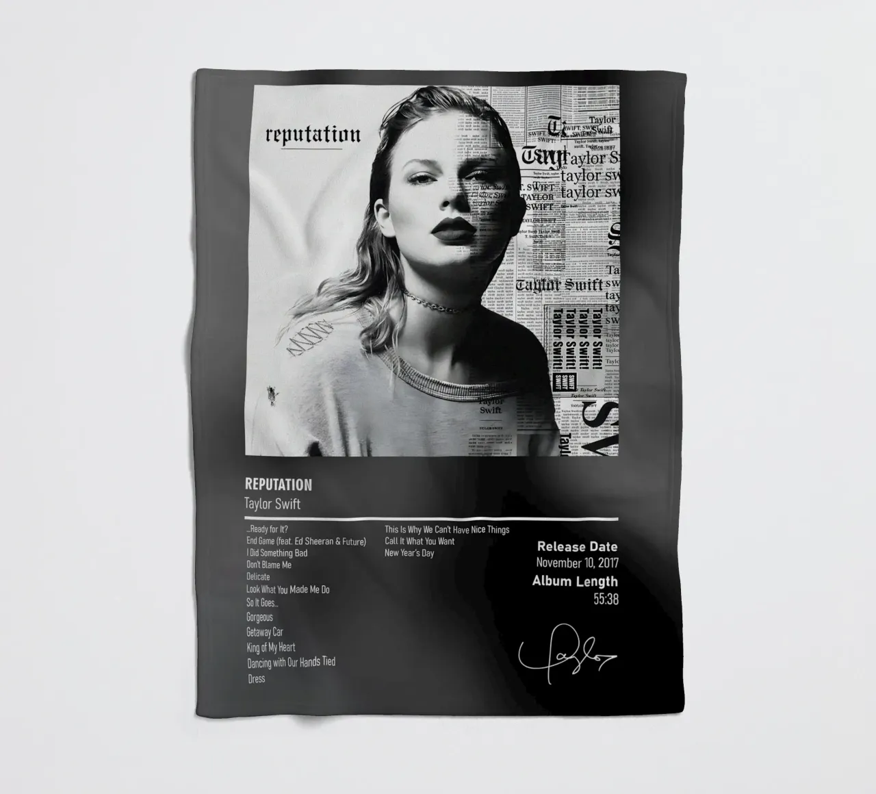 Reputation by Taylor Swift coperta in pile da DGUnder