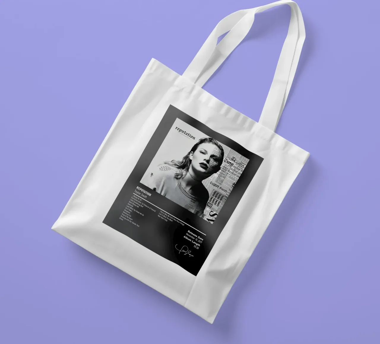 Reputation by Taylor Swift borsa in juta da DGUnder