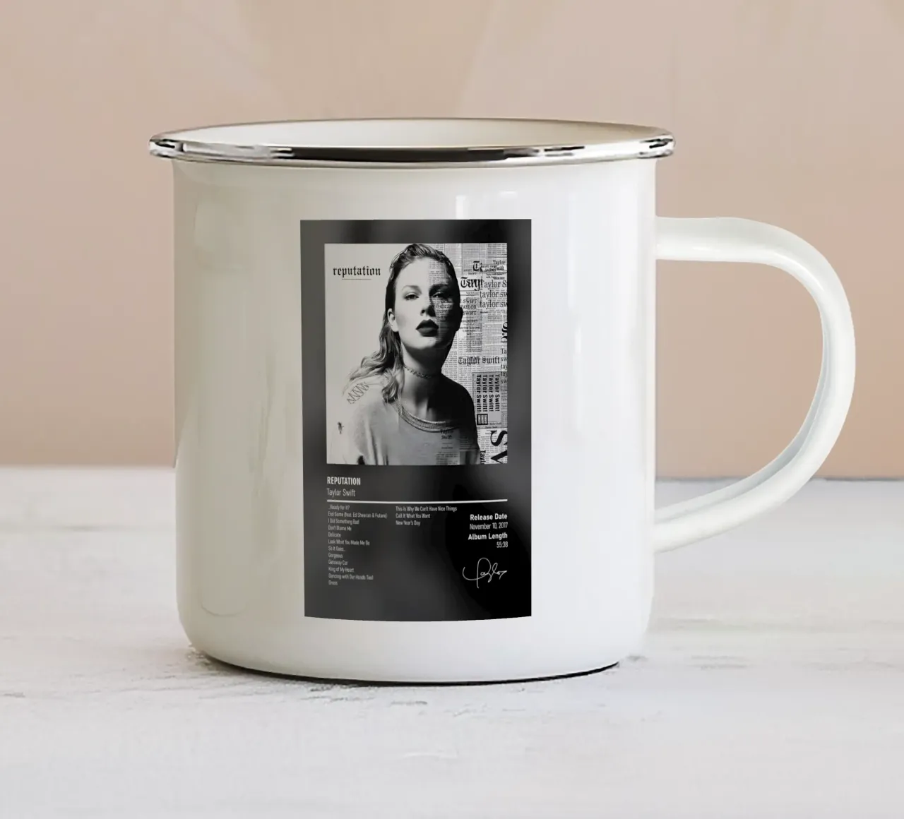 Reputation by Taylor Swift tazza in smalto da DGUnder