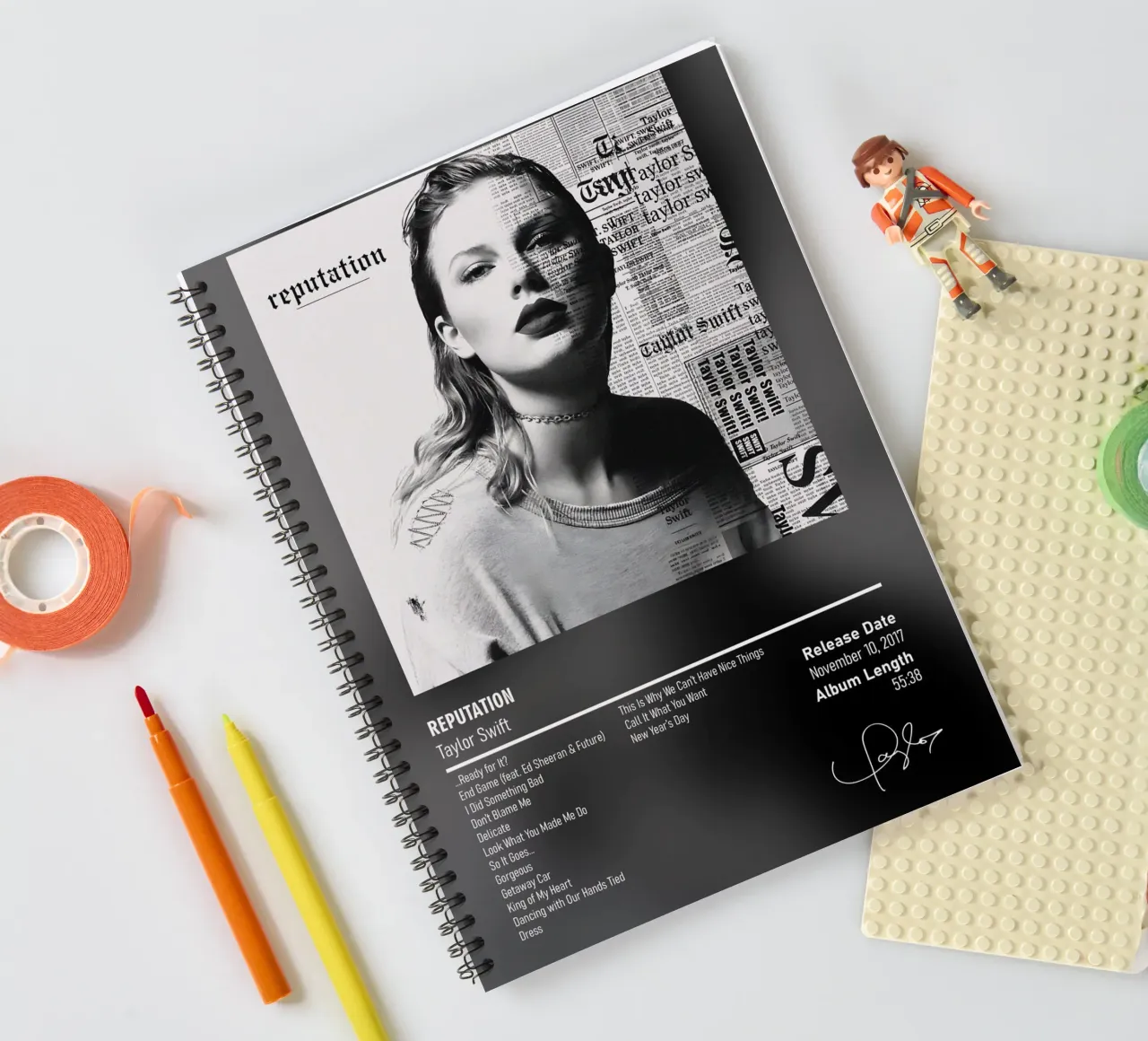 Reputation by Taylor Swift diario ad anelli da DGUnder