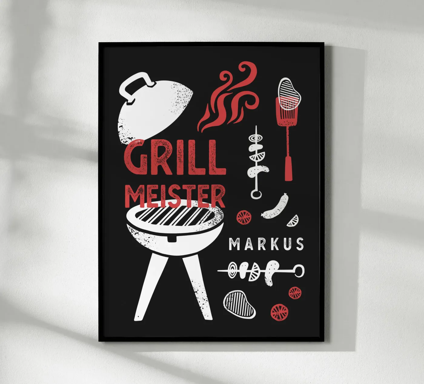 BBQ Poster von Kartenliebe