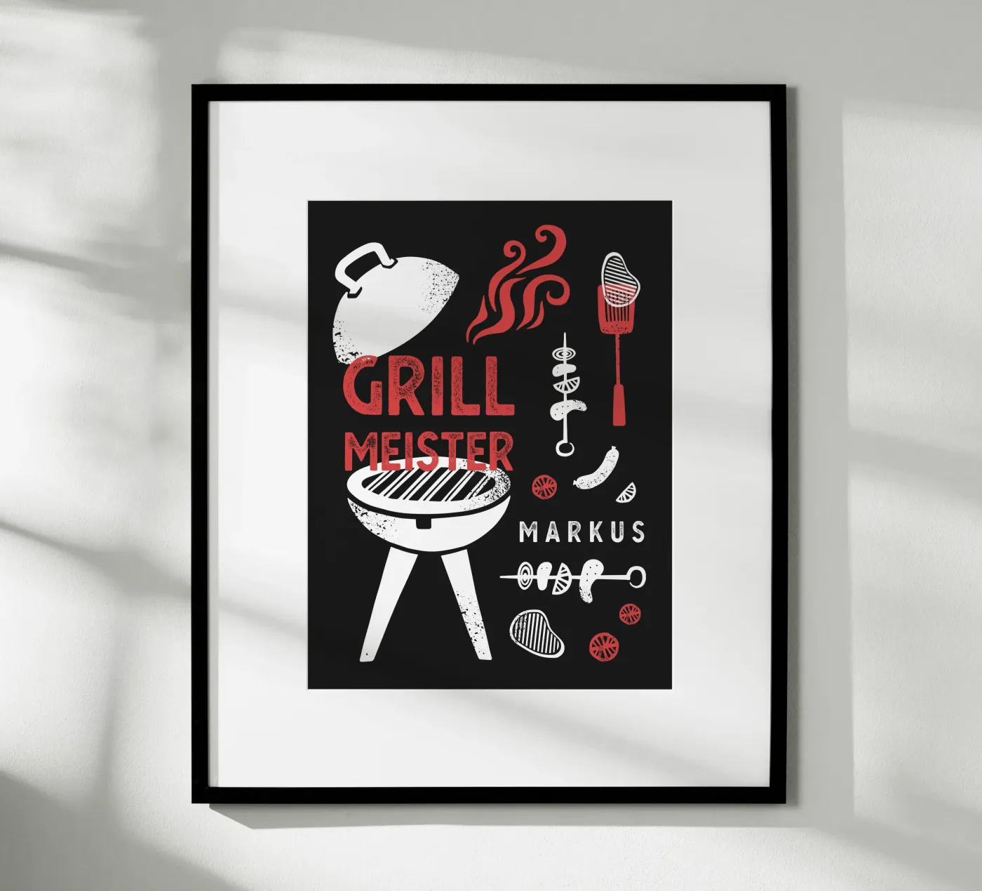 BBQ poster van Kartenliebe