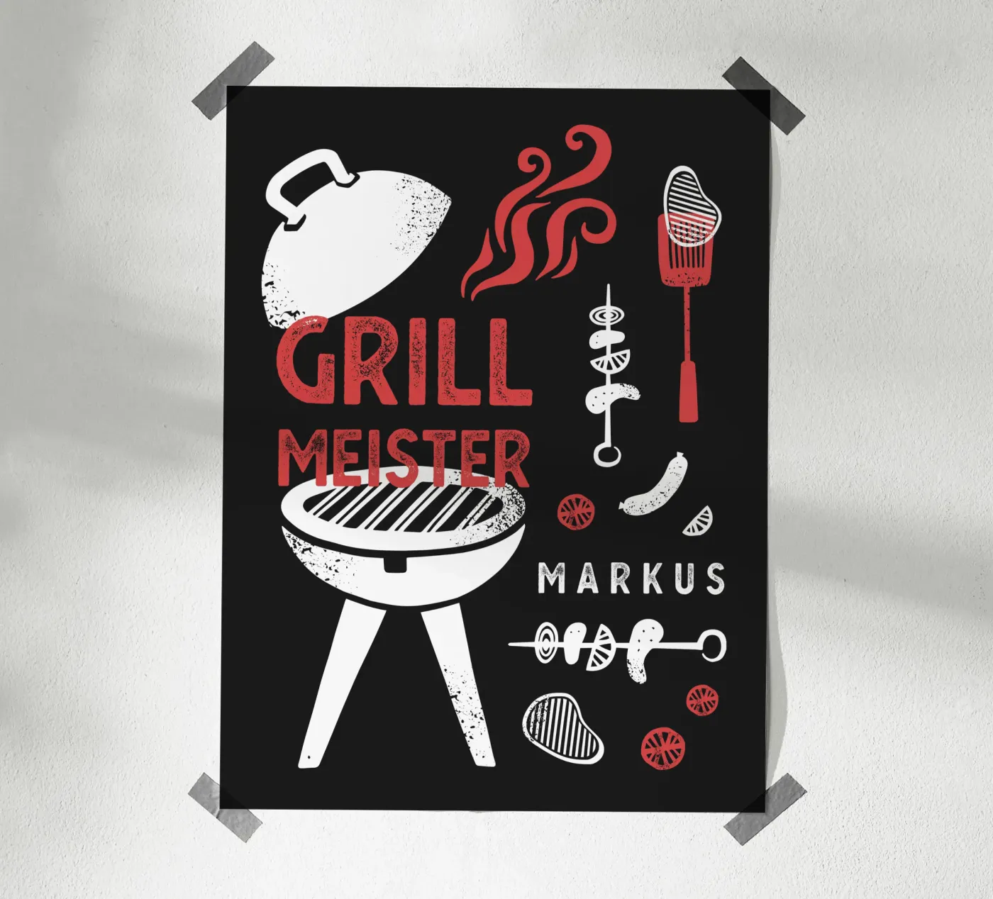 BBQ Poster von Kartenliebe