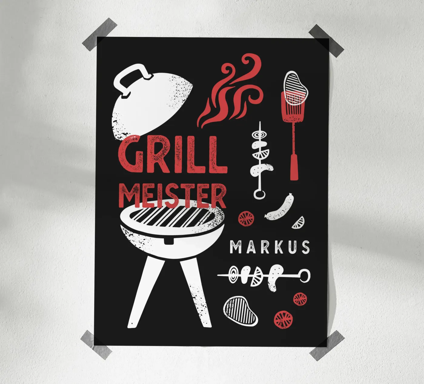 BBQ poster van Kartenliebe