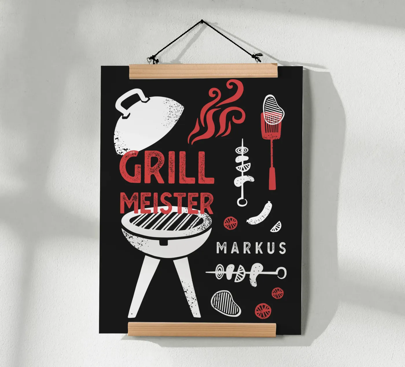 BBQ Poster von Kartenliebe