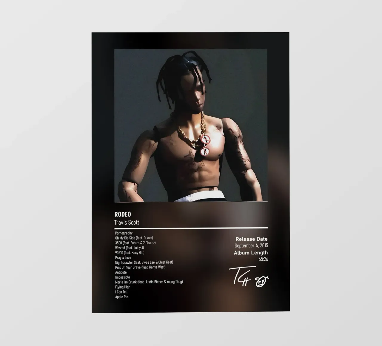 Rodeo (2015) by Travis Scott pellicola backlit da DGUnder
